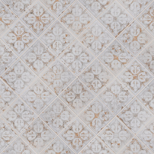 Merola Tile Antigua Lis 13" x 13" Straight Edge Porcelain Metal Look